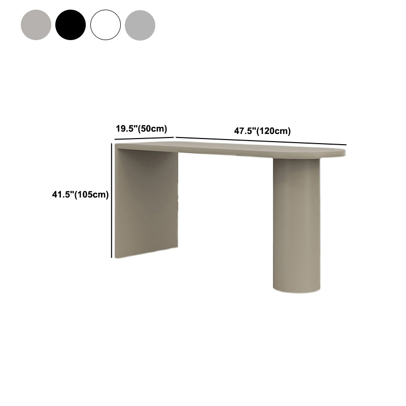 Modern Style Bar Table Solid Wood Bistro Bar Desk with Double pedestal