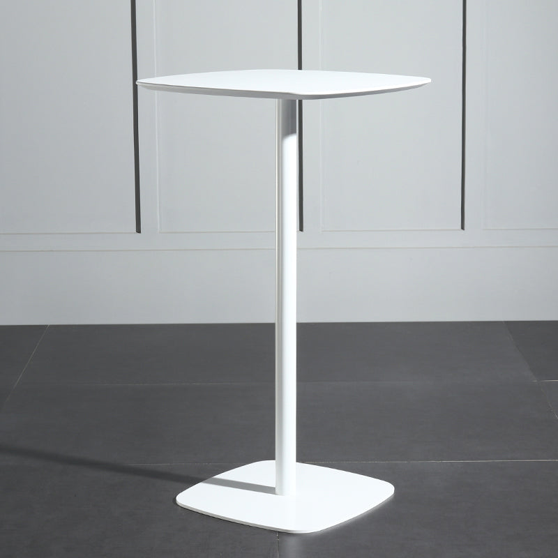Industrial Square Bar Table 40.5-inch Height Artificial Wood Bistro Table with Pedestal