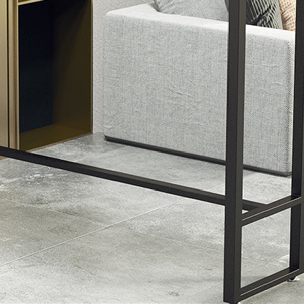 Modern Rectangle Bar Table Stone Bar Dining Table with Footrest