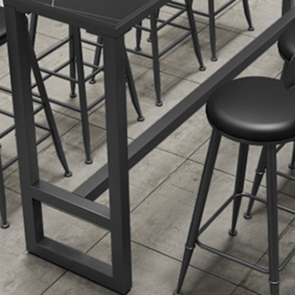 Black Sintered Stone Bar Table Dining Table for Kitchen Living Room Coffee Room