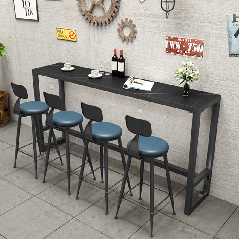 Black Sintered Stone Bar Table Dining Table for Kitchen Living Room Coffee Room