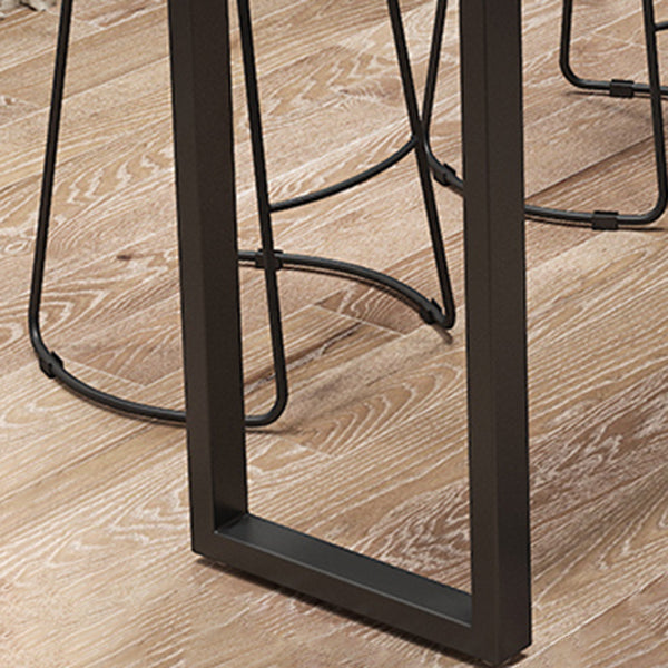 Industrial Style Rectangle Bar Table Solid Wood Bar Dining Table for Indoor