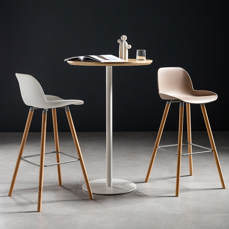 41.3"H Modern Pub Table Solid Wood Bar Height Round Bar Table