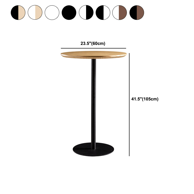 41.3"H Modern Pub Table Solid Wood Bar Height Round Bar Table