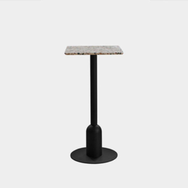 Industrial Style Bar Table Stone Pedestal Base Bar Dining Table for Indoor
