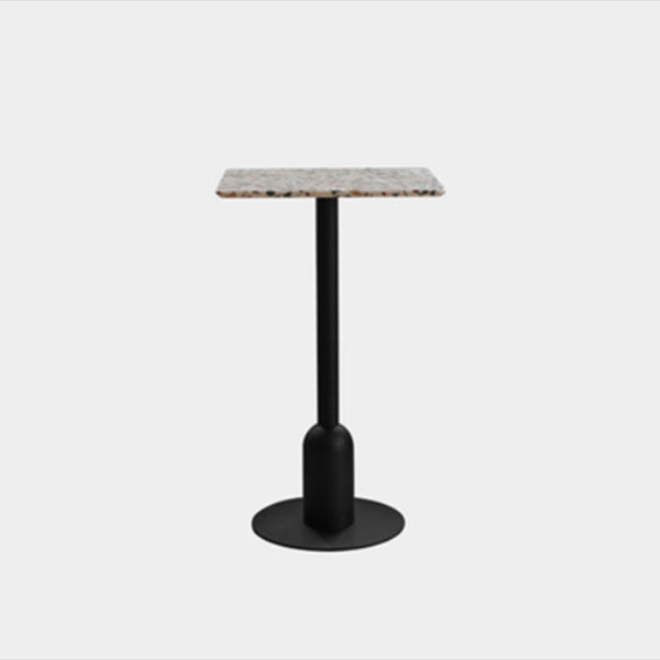 Industrial Style Bar Table Stone Pedestal Base Bar Dining Table for Indoor