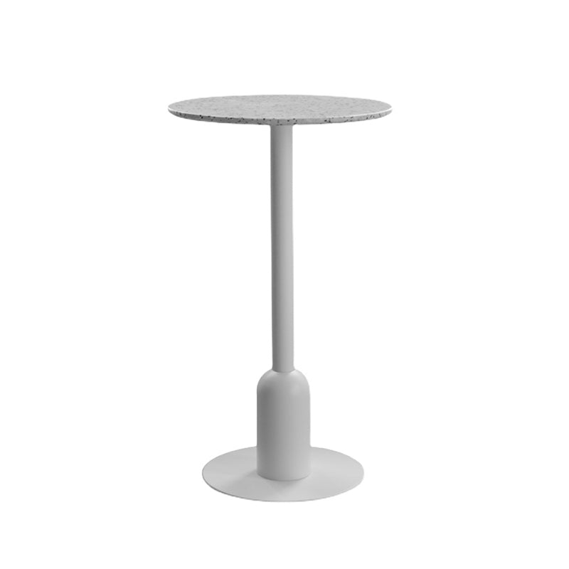 Industrial Style Bar Table Stone Pedestal Base Bar Dining Table for Indoor