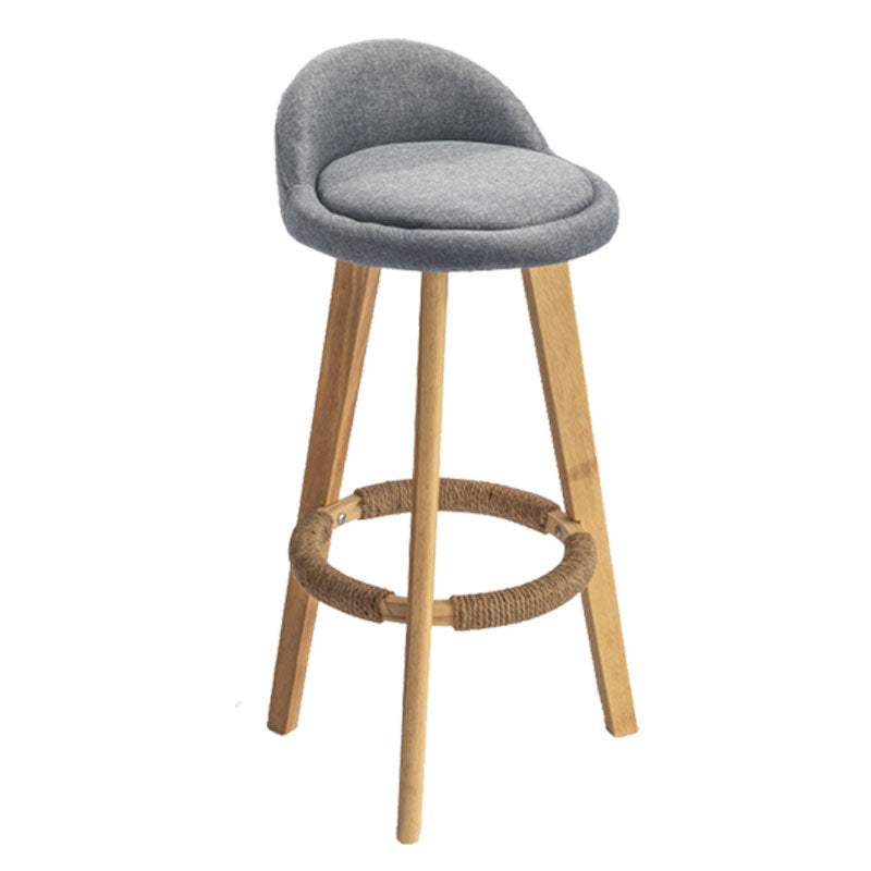 Low Back Armless Counter Stool Modern Bucket Seat Bar Chair with Footrest