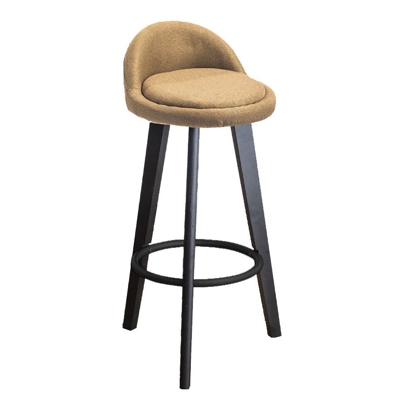 Low Back Armless Counter Stool Modern Bucket Seat Bar Chair with Footrest