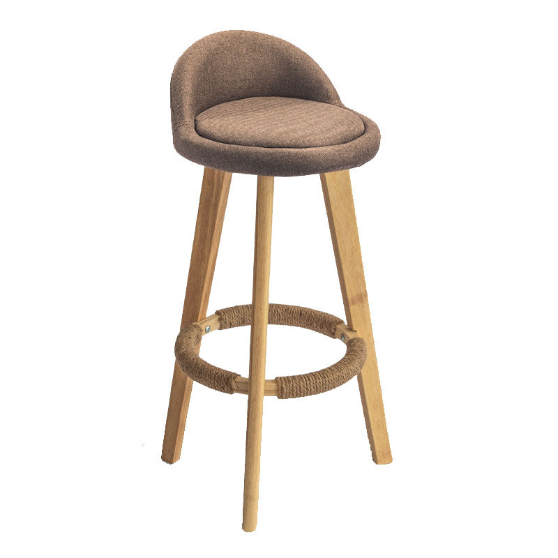 Low Back Armless Counter Stool Modern Bucket Seat Bar Chair with Footrest