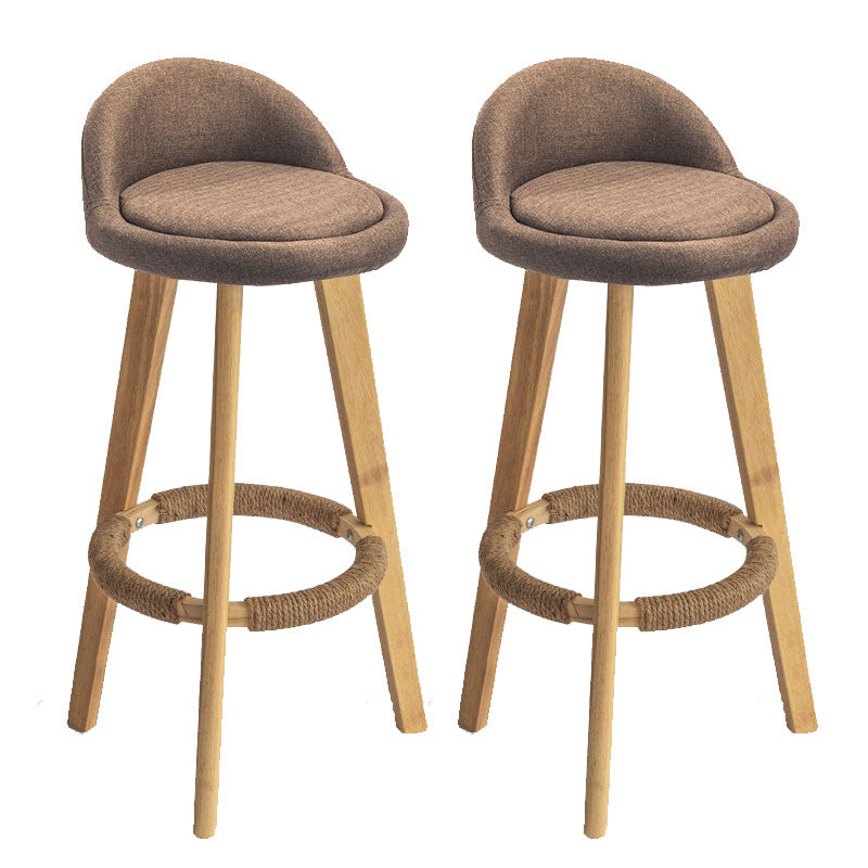 Low Back Armless Counter Stool Modern Bucket Seat Bar Chair with Footrest