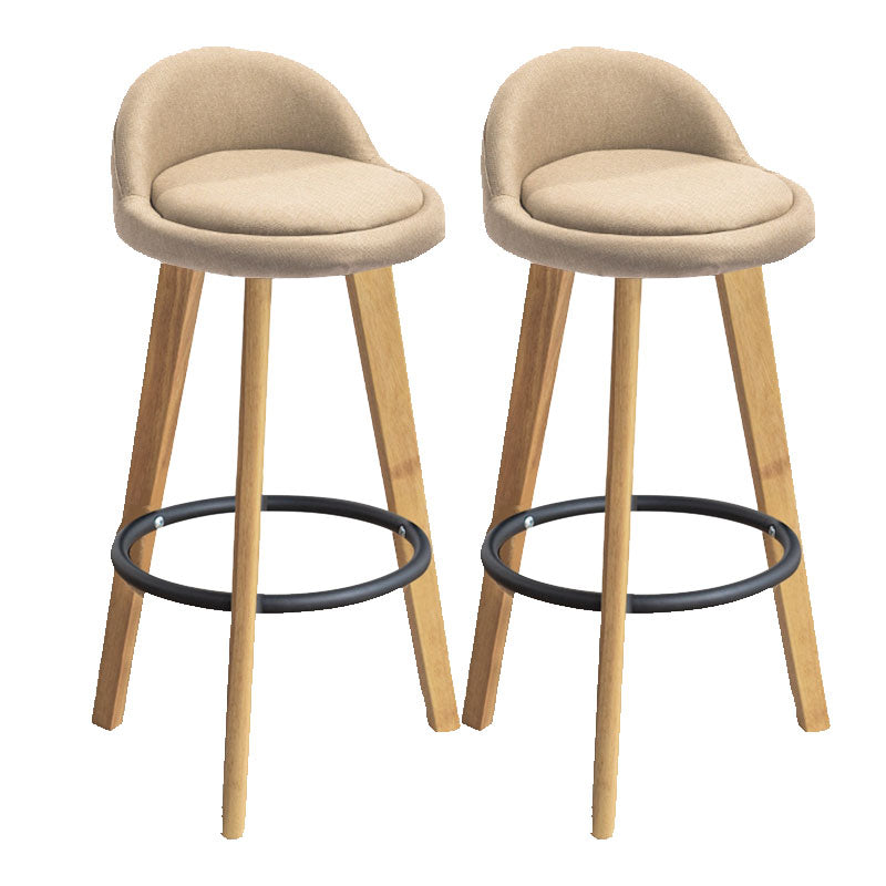 Low Back Armless Counter Stool Modern Bucket Seat Bar Chair with Footrest