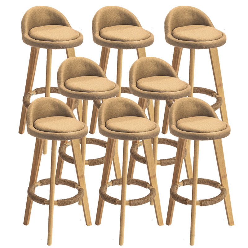 Low Back Armless Counter Stool Modern Bucket Seat Bar Chair with Footrest