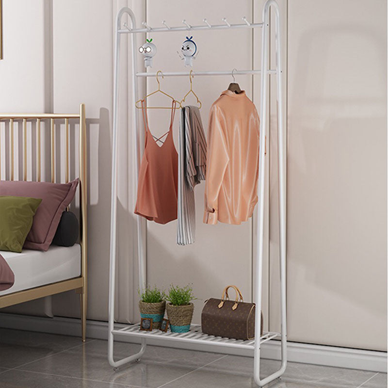 Glam Entry Hall Tree Metal Free Standing 5 or More Hall Tree with Storage Shelving