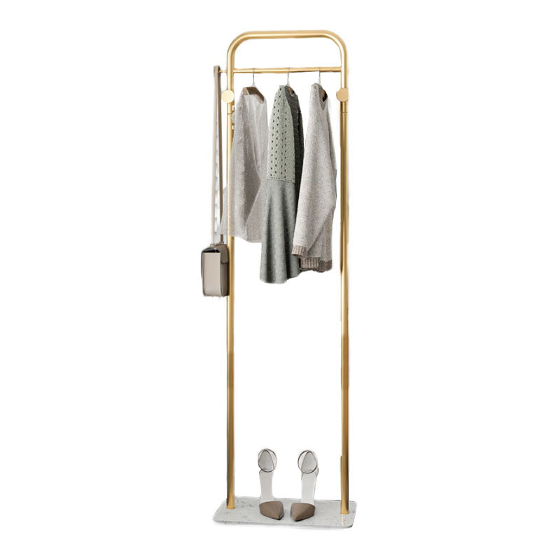 Modern Entry Hall Tree Metal 4 Hooks No Distressed Free Standing Coat Rack