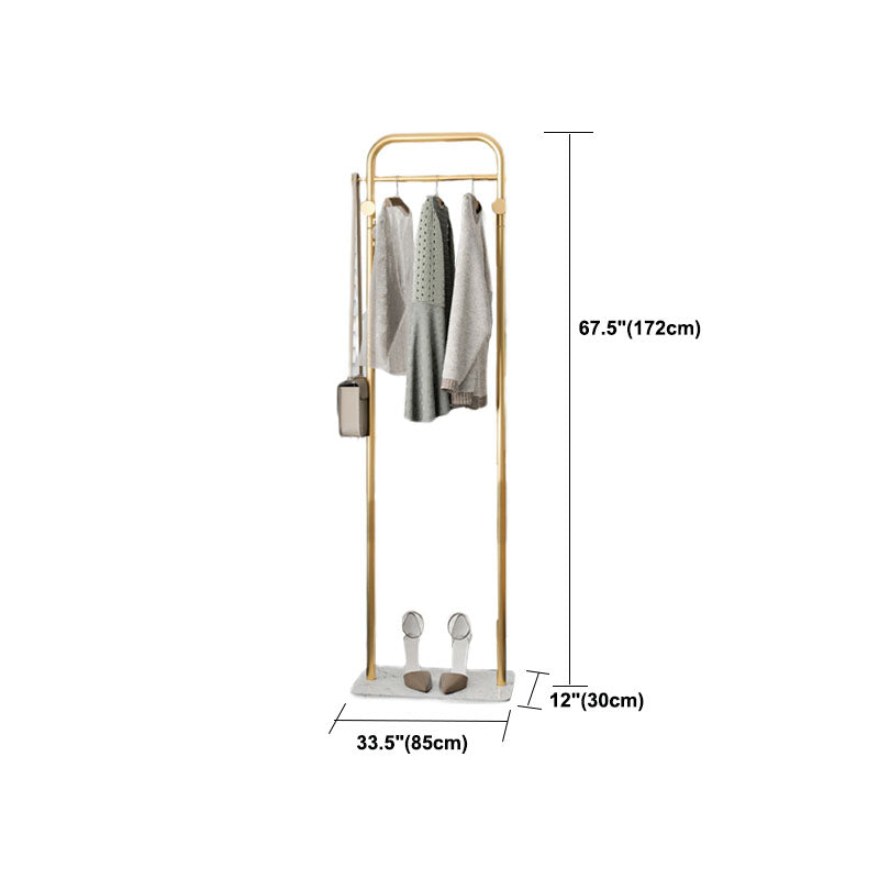 Modern Entry Hall Tree Metal 4 Hooks No Distressed Free Standing Coat Rack