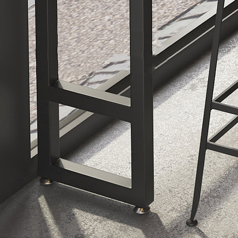 Industrial 1/4/5/9 Pieces Bar Table Set Rectangle Pine Wood Counter Table for Bar