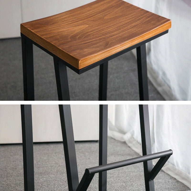 Modern Solid Wood Bar Set Coffee Shop 1/2/7 Pieces Rectangle Table and Stool Set