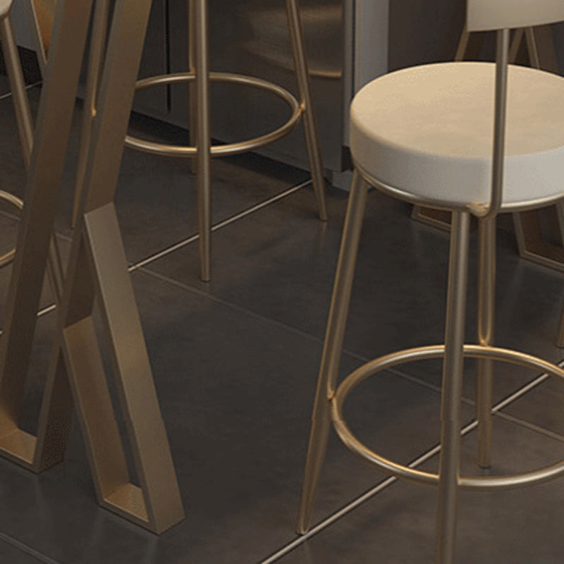 Glam 1/2/3/5 Pieces Bar Table Set Rectangle Bar Table with Metal High Stools for Home