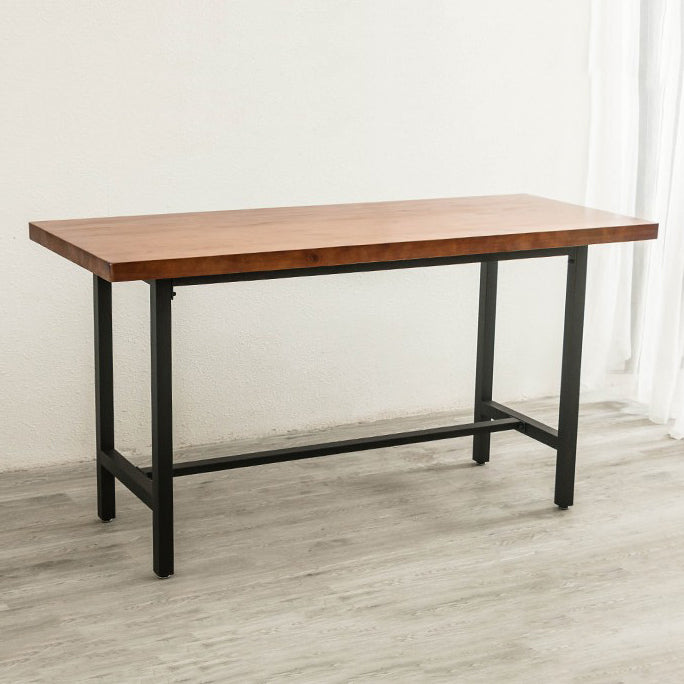 Industrial 1/2/9 Pieces Solid Wood Bar Table Set Rectangular Counter Set for Home Use