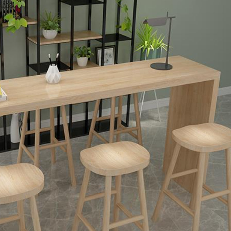 Rectangle Solid Wood Pub Dining Set 1/2/7 Pieces Modern Indoor Pub Table Set