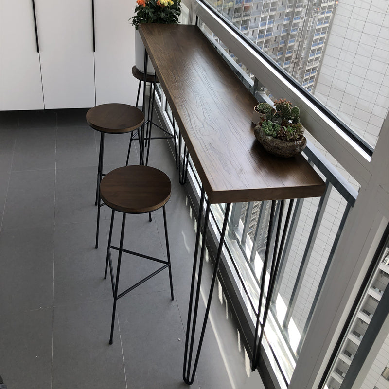 Modern 1/2/3/4 Pieces Wooden Pub Table Set Fixed Table Counter Table for Dining Room