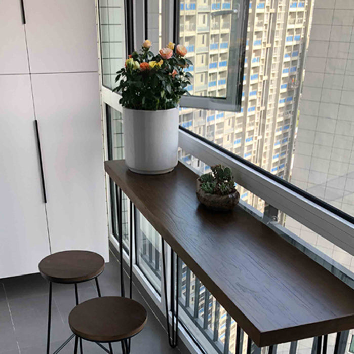 Modern 1/2/3/4 Pieces Wooden Pub Table Set Fixed Table Counter Table for Dining Room