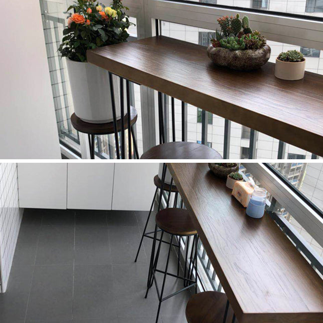 Modern 1/2/3/4 Pieces Wooden Pub Table Set Fixed Table Counter Table for Dining Room