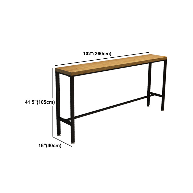 Modern 1/4/6/11 Pieces Bar Table Set Rectangle Pine Wood Counter Table with High Stools