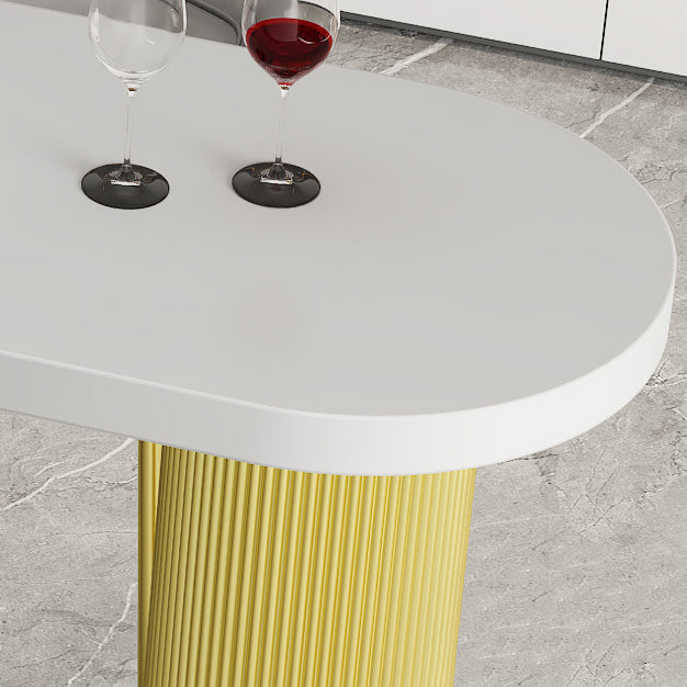 Modern Indoor Bar Table Set Solid Wood 1/2/4/5 Pieces Double Pedestal Bistro Set