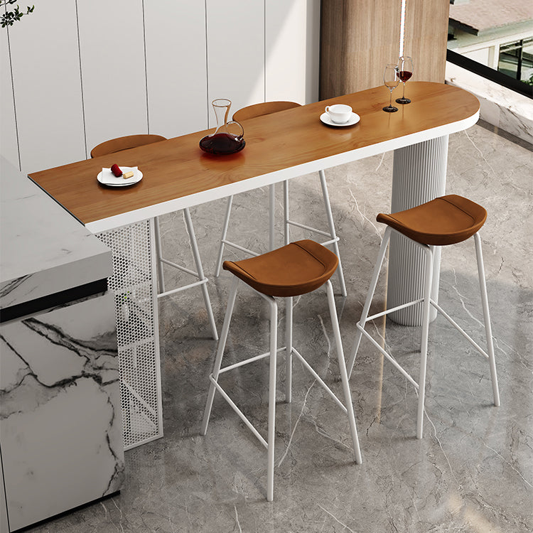 Modern Indoor Bar Table Set Solid Wood 1/2/4/5 Pieces Double Pedestal Bistro Set