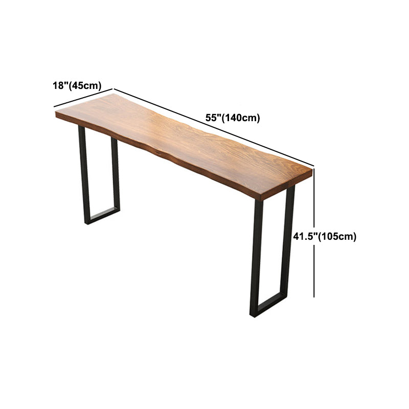 Modern 1/4/7 Pieces Bar Table Set Rectangle Pine Wood Counter Table with Stools for Cafe