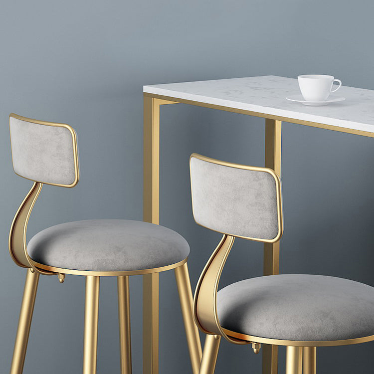 1/3 Pieces Luxurious Rectangular Bar Table Set Artificial Marble Top Bistro Table Set