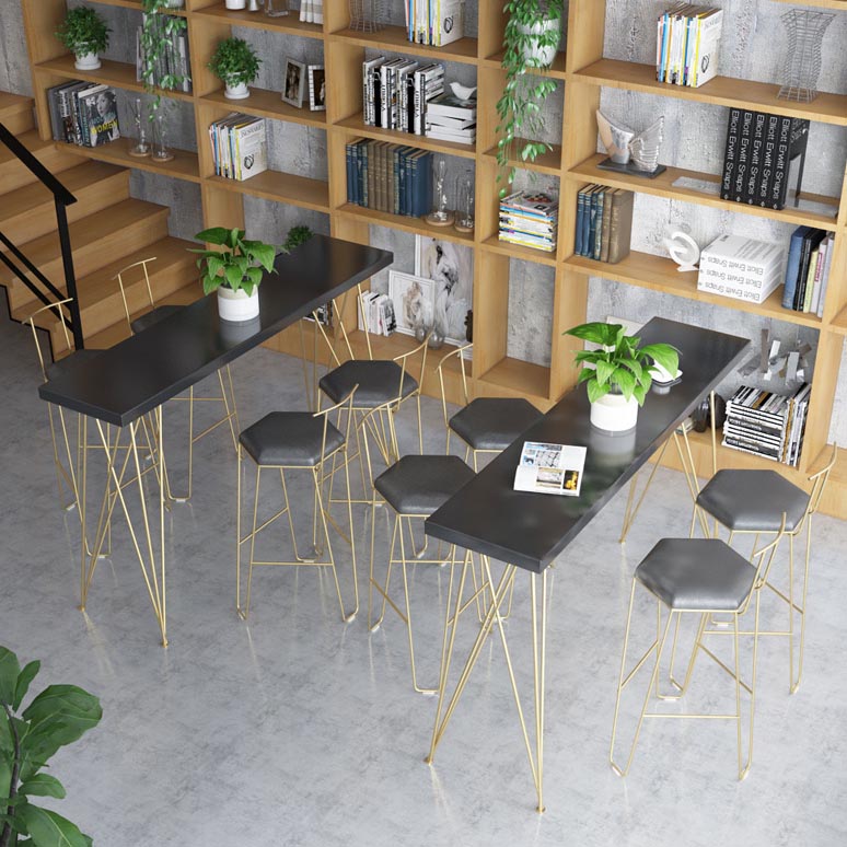 Glam 1/2/3/4 Pieces Reclaimed Wood Bar Table Set Rectangular Counter Set for Home Use