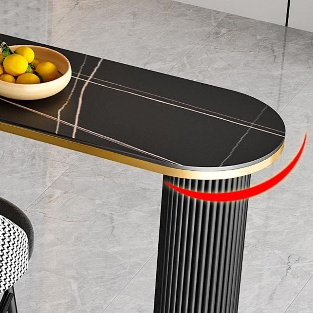 Contemporary Free Form Bar Table Set 1/3 Pcs Metal Frame Bar Table and Stools