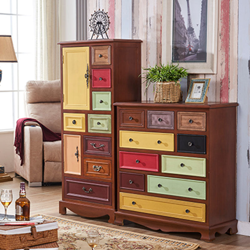 Coastal Storage Chest Solid Wood Dresser with 8/10/12 Drawers