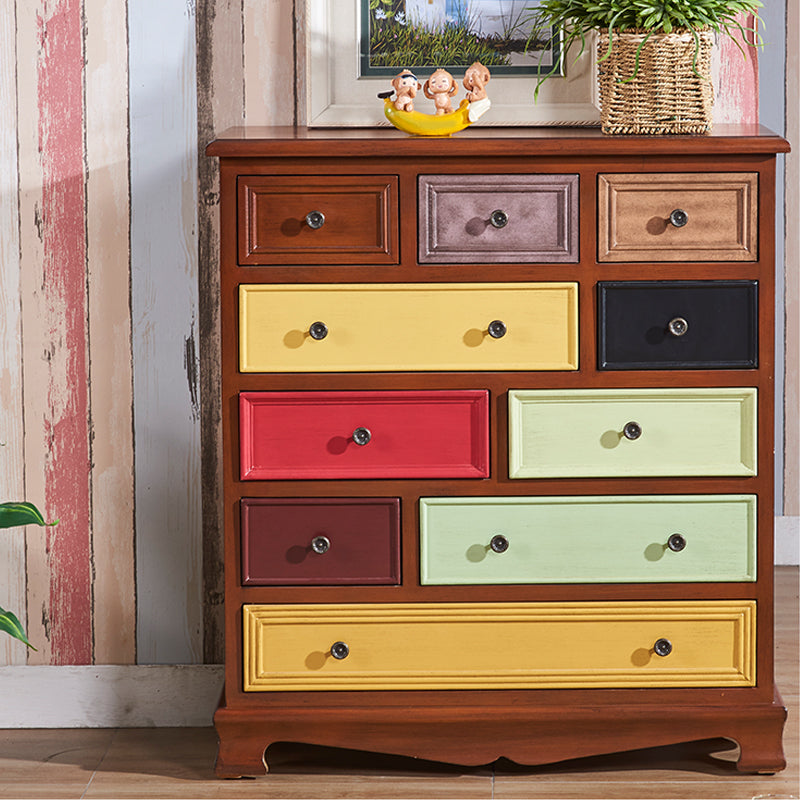 Coastal Storage Chest Solid Wood Dresser with 8/10/12 Drawers