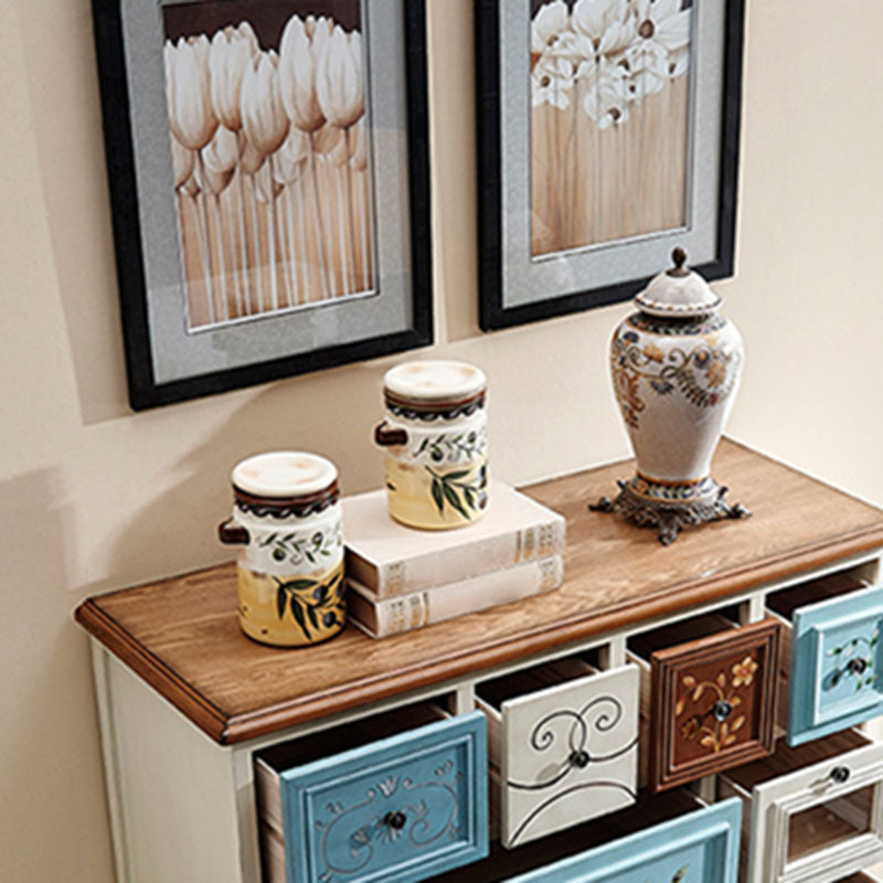 Coastal Storage Chest Solid Wood Dresser with 8/10/12 Drawers