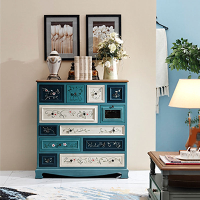 Coastal Storage Chest Solid Wood Dresser with 8/10/12 Drawers