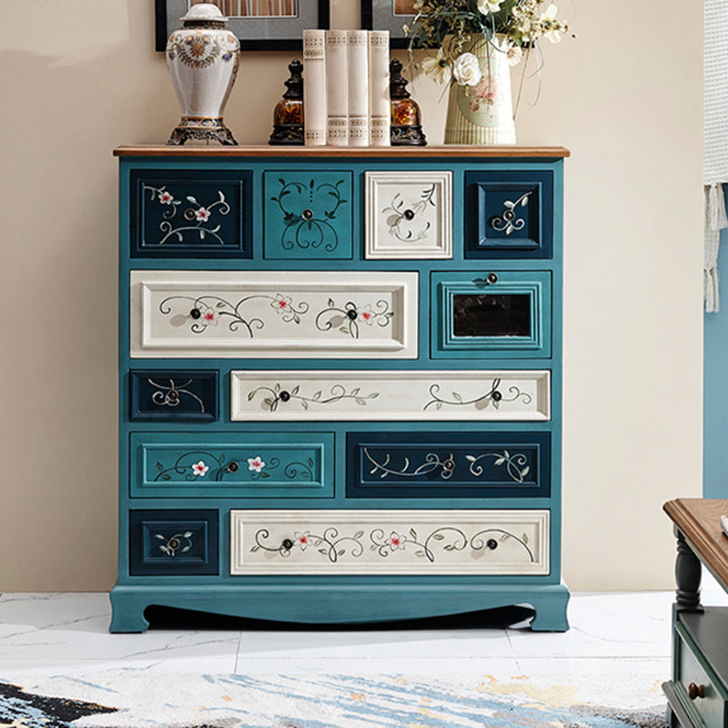 Coastal Storage Chest Solid Wood Dresser with 8/10/12 Drawers