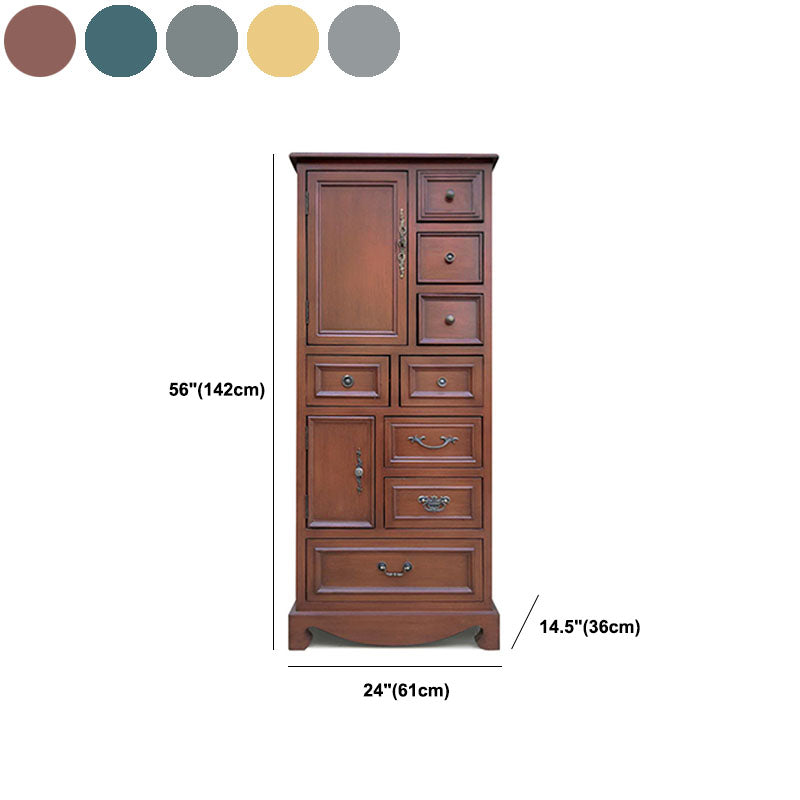 Coastal Storage Chest Solid Wood Dresser with 8/10/12 Drawers