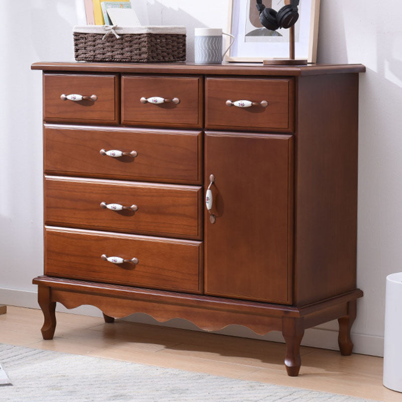 15.6-inch Width Coastal Dresser Solid Wood Storage Chest with 3/6 Drawers