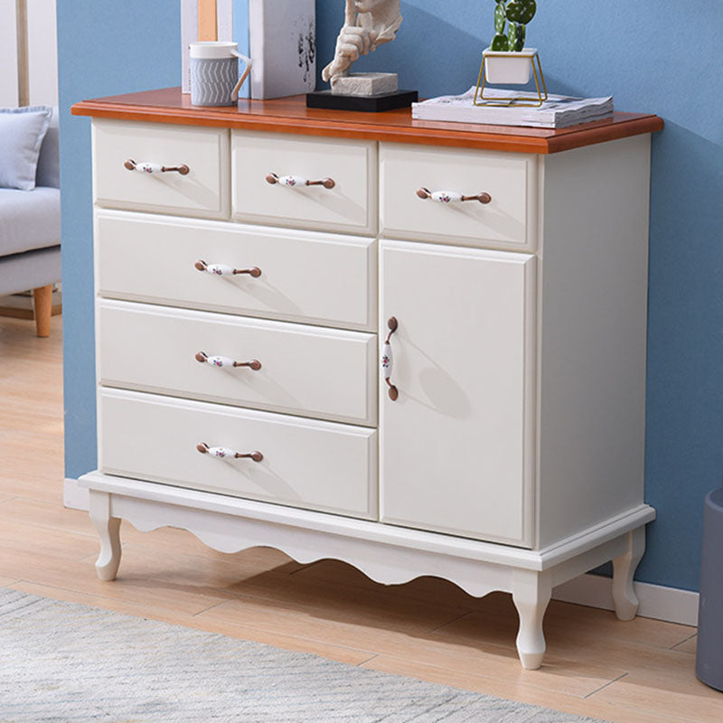 15.6-inch Width Coastal Dresser Solid Wood Storage Chest with 3/6 Drawers