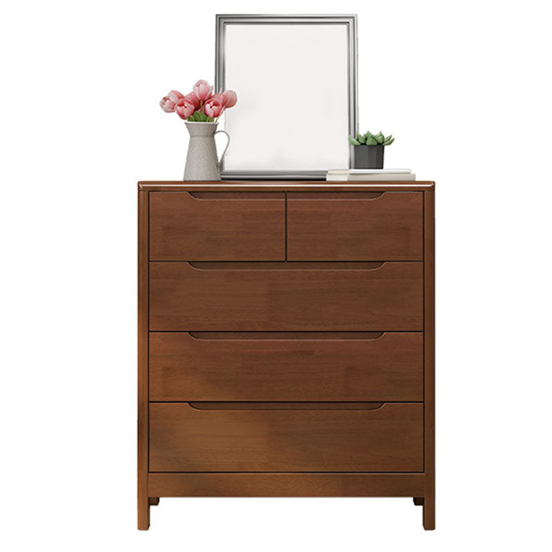 16" W Rubber Wood Storage Chest Modern Dresser with Drawers for Bedroom