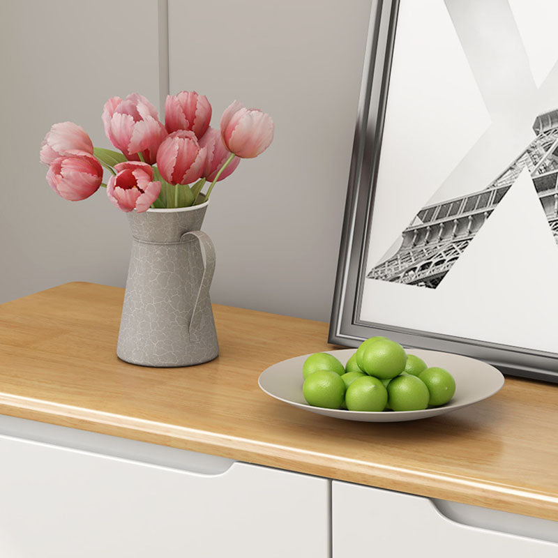 16" W Rubber Wood Storage Chest Modern Dresser with Drawers for Bedroom