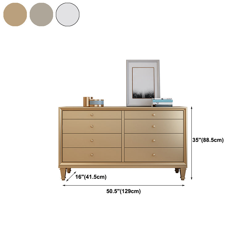 Glam Storage Chest 8 Drawers Storage Chest Dresser for Bedroom