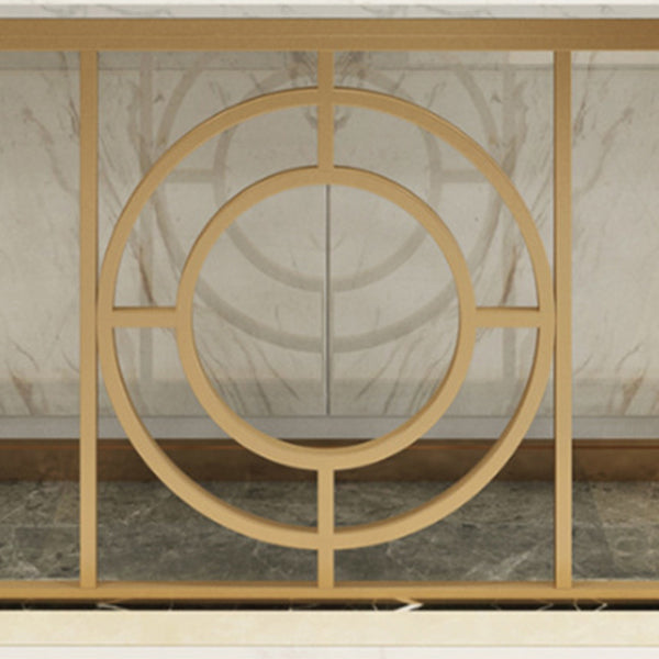 Modern Marble Console Sofa Table Rectangle Iron End Table for Hall