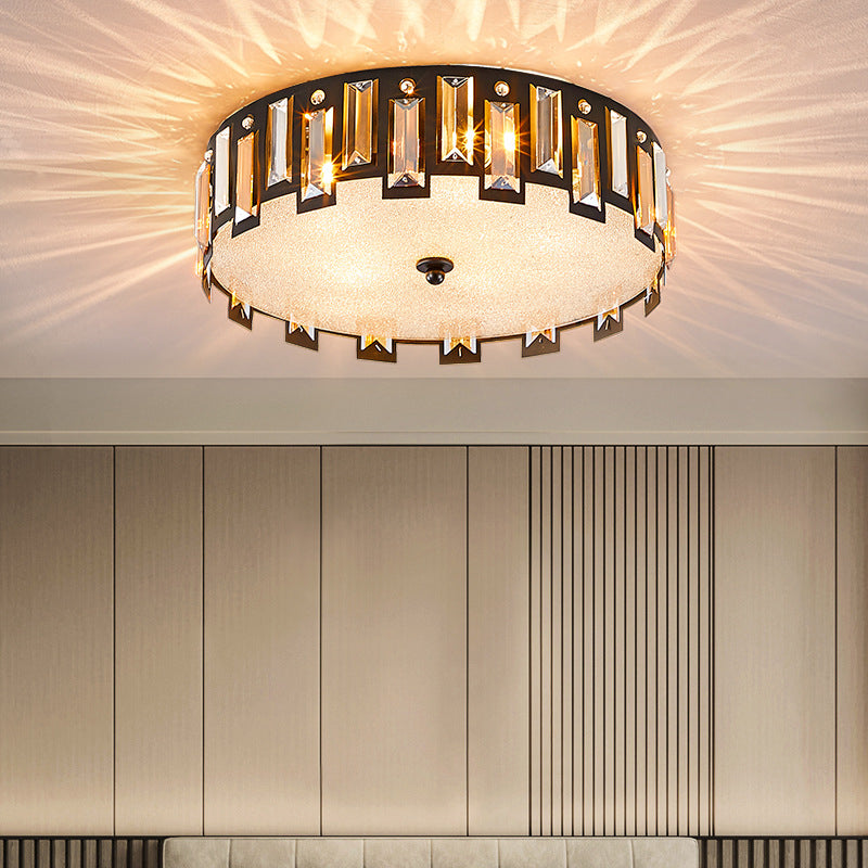 Modern Crystal Ceiling Lamp Nordic Flush Mount Light Fixture for Bedroom