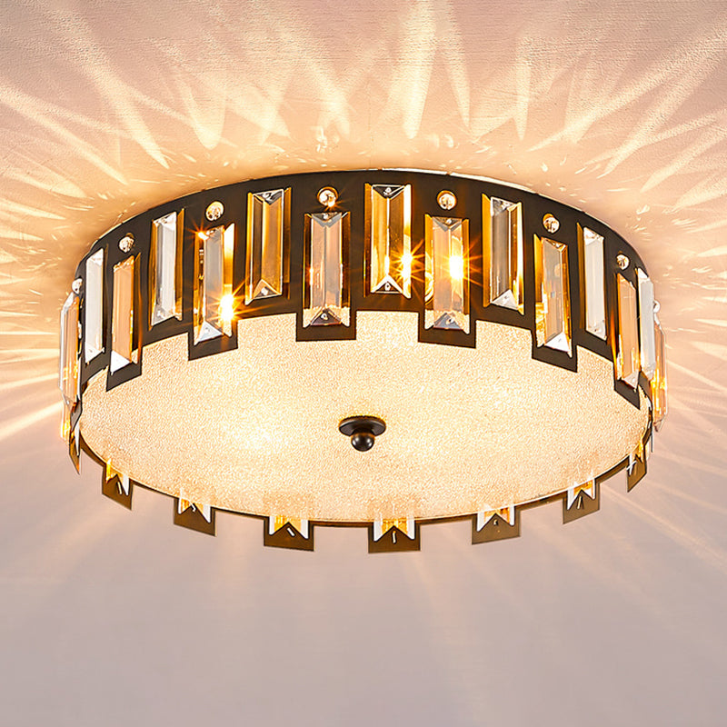 Modern Crystal Ceiling Lamp Nordic Flush Mount Light Fixture for Bedroom