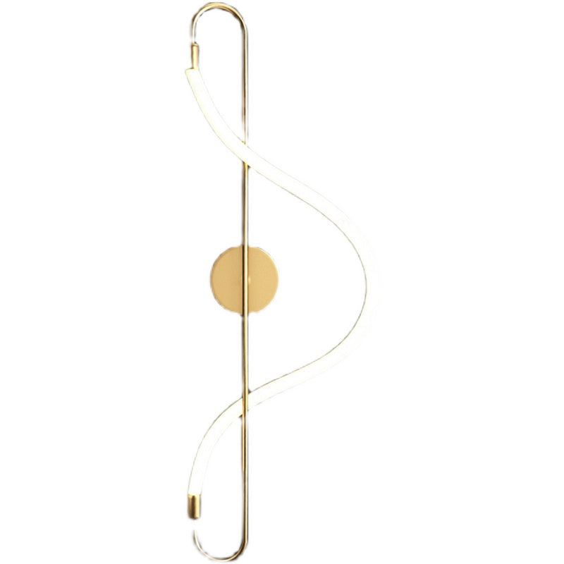 Modern Style Linear Wall Light Gold 1 Light LED Wall Sconce for Living Room
